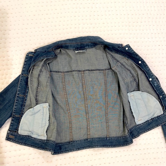 Loft denim Jean jacket. Classic 90’s boho country chic western preppy petite - Picture 3 of 6